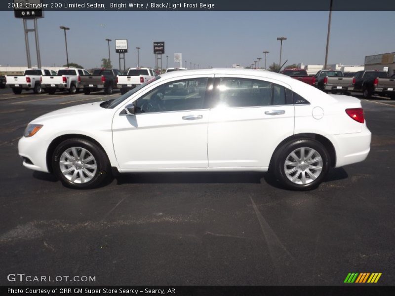Bright White / Black/Light Frost Beige 2013 Chrysler 200 Limited Sedan