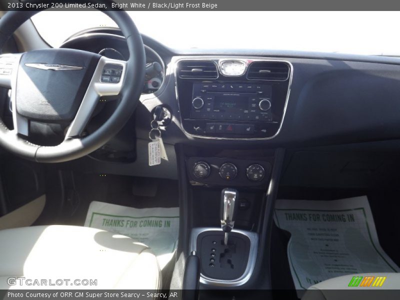 Bright White / Black/Light Frost Beige 2013 Chrysler 200 Limited Sedan