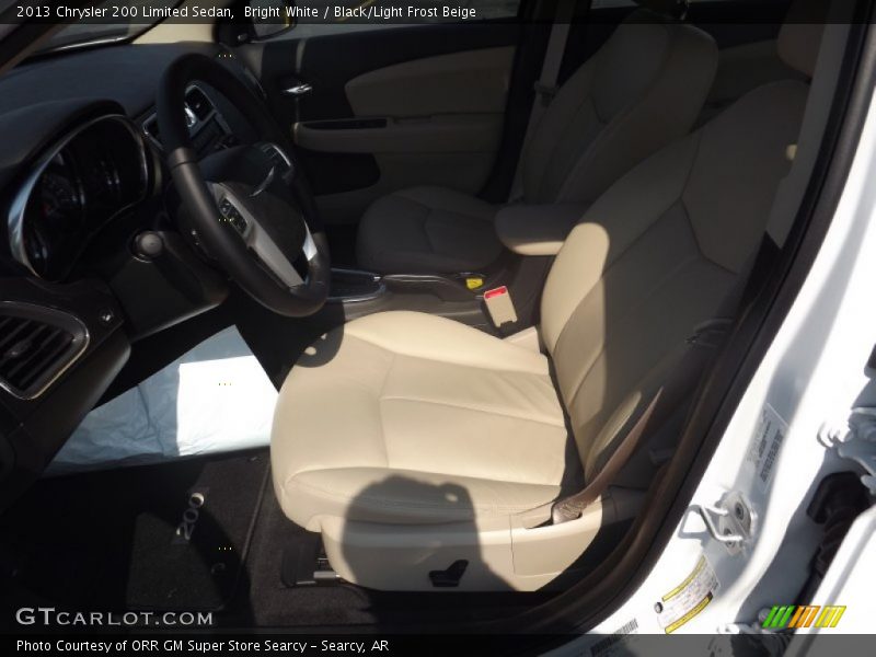 Bright White / Black/Light Frost Beige 2013 Chrysler 200 Limited Sedan