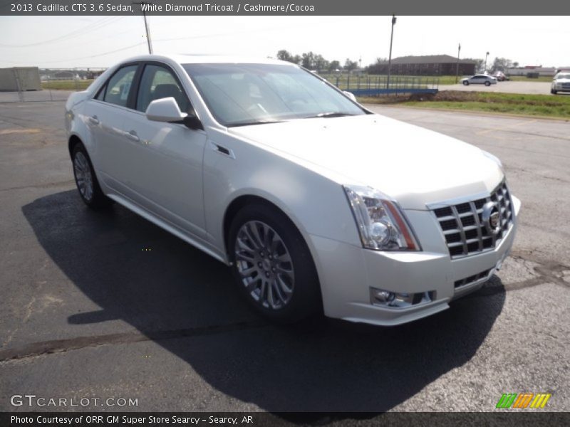 White Diamond Tricoat / Cashmere/Cocoa 2013 Cadillac CTS 3.6 Sedan