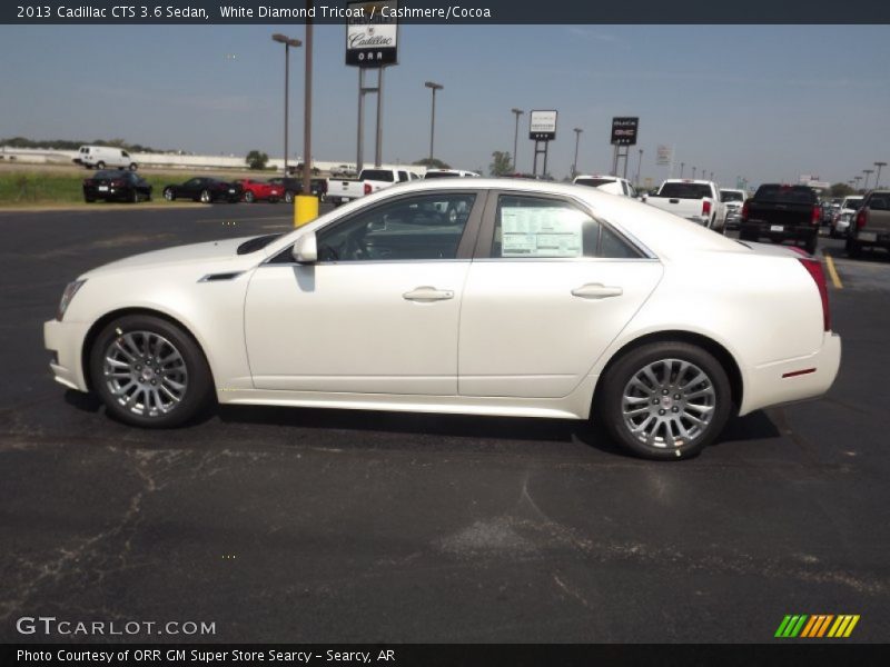 White Diamond Tricoat / Cashmere/Cocoa 2013 Cadillac CTS 3.6 Sedan