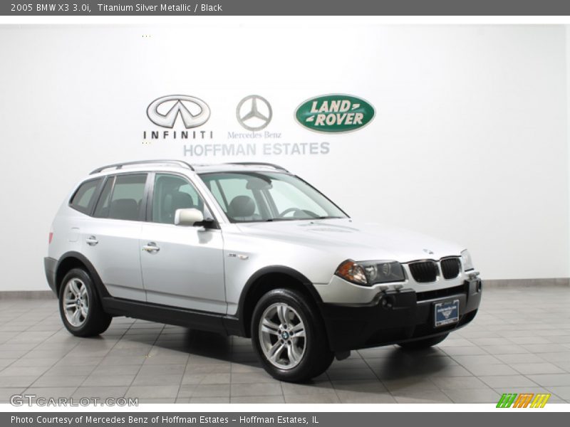 Titanium Silver Metallic / Black 2005 BMW X3 3.0i