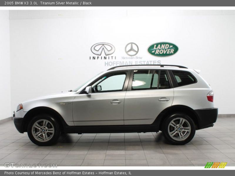 Titanium Silver Metallic / Black 2005 BMW X3 3.0i