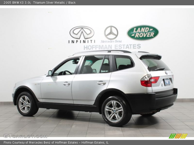 Titanium Silver Metallic / Black 2005 BMW X3 3.0i