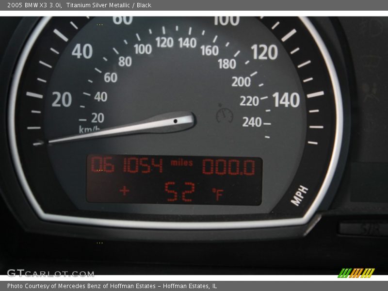 Titanium Silver Metallic / Black 2005 BMW X3 3.0i