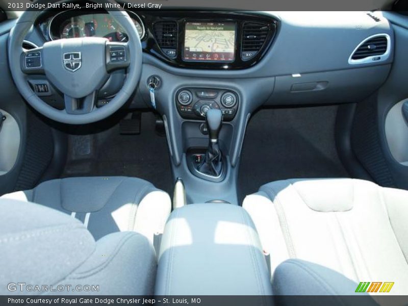 Bright White / Diesel Gray 2013 Dodge Dart Rallye