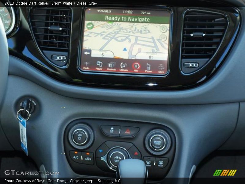 Bright White / Diesel Gray 2013 Dodge Dart Rallye