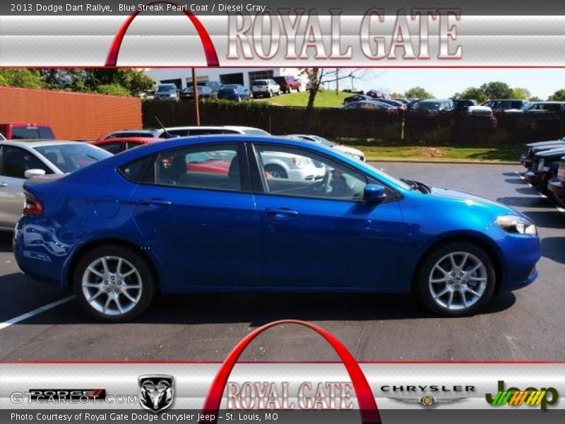 Blue Streak Pearl Coat / Diesel Gray 2013 Dodge Dart Rallye