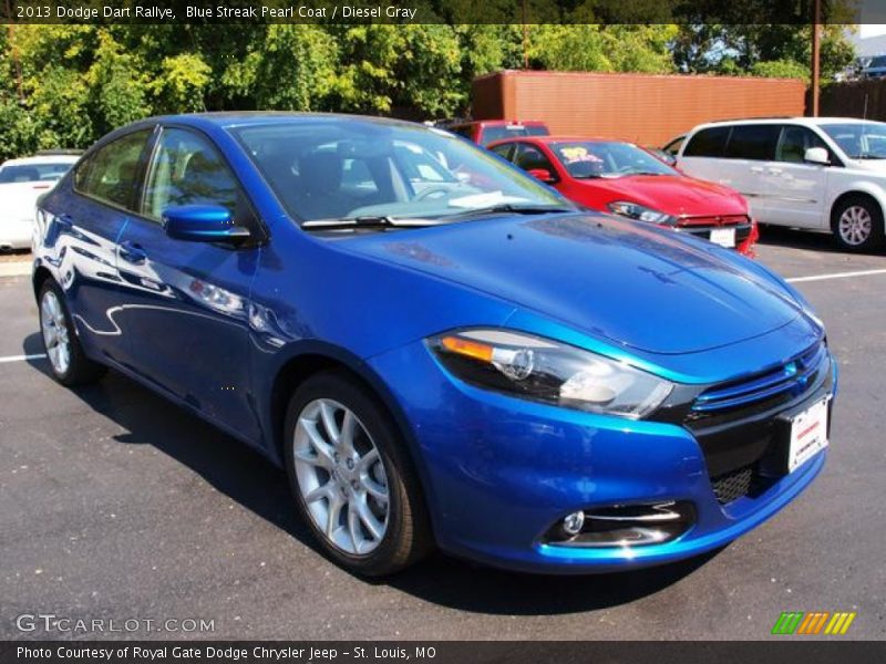 Blue Streak Pearl Coat / Diesel Gray 2013 Dodge Dart Rallye