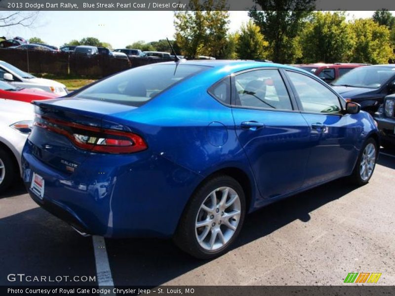Blue Streak Pearl Coat / Diesel Gray 2013 Dodge Dart Rallye
