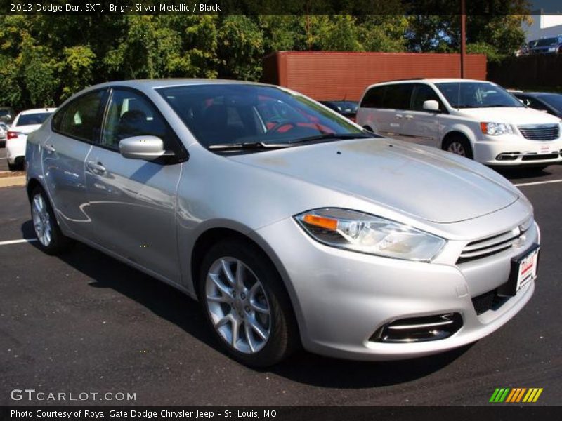 Bright Silver Metallic / Black 2013 Dodge Dart SXT