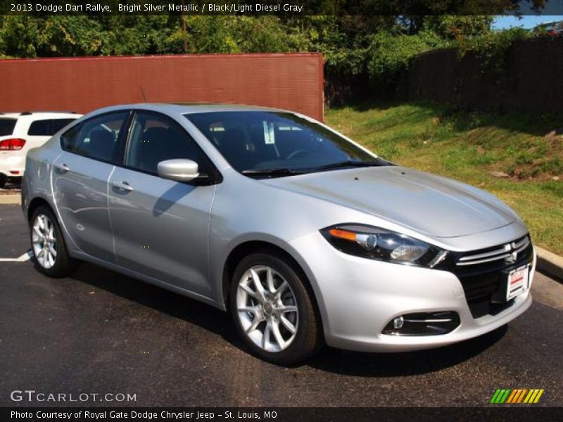 Bright Silver Metallic / Black/Light Diesel Gray 2013 Dodge Dart Rallye