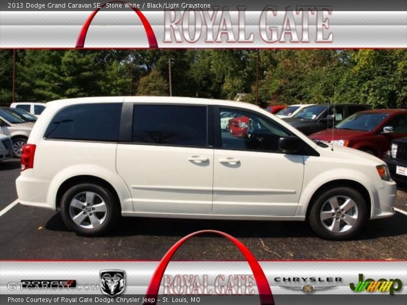Stone White / Black/Light Graystone 2013 Dodge Grand Caravan SE