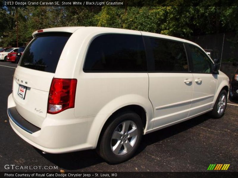 Stone White / Black/Light Graystone 2013 Dodge Grand Caravan SE