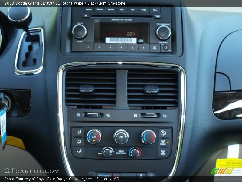 Stone White / Black/Light Graystone 2013 Dodge Grand Caravan SE