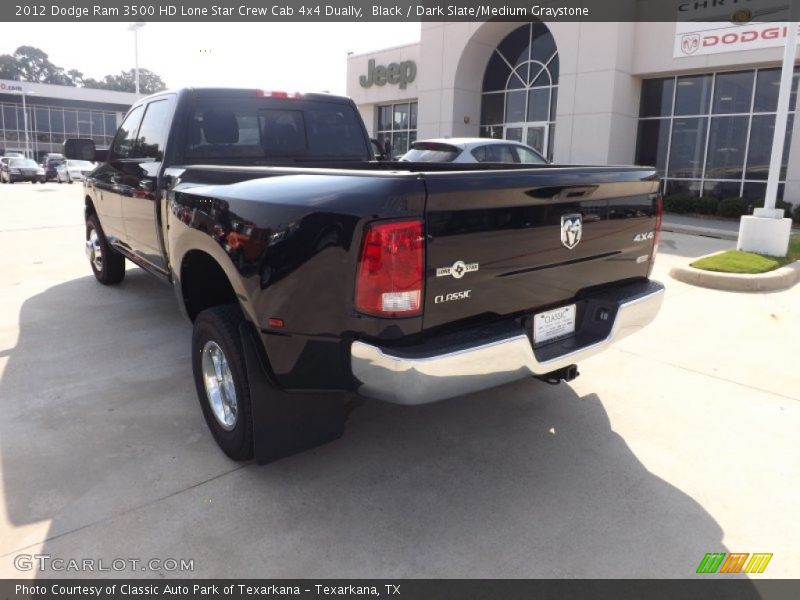 Black / Dark Slate/Medium Graystone 2012 Dodge Ram 3500 HD Lone Star Crew Cab 4x4 Dually
