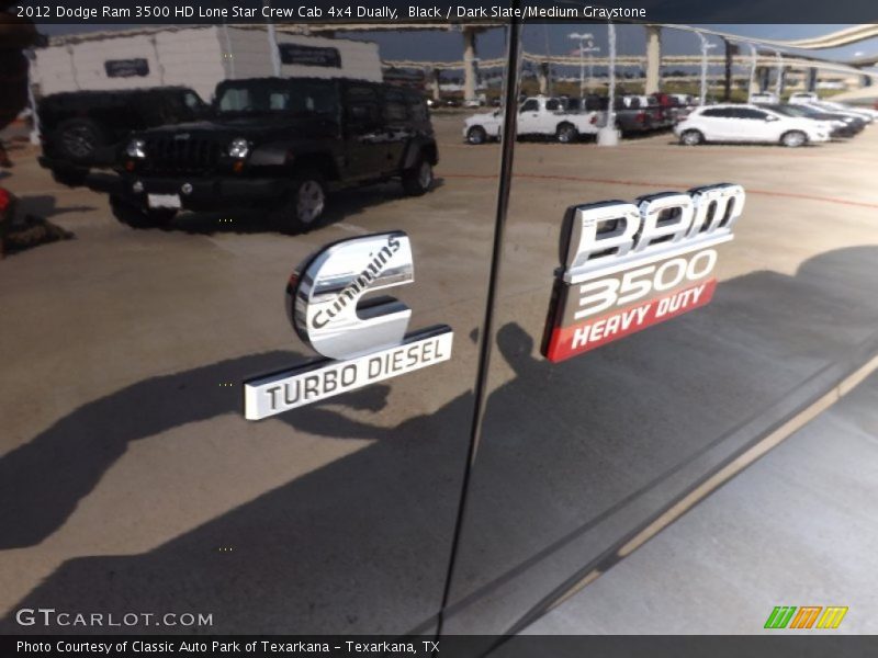 Black / Dark Slate/Medium Graystone 2012 Dodge Ram 3500 HD Lone Star Crew Cab 4x4 Dually