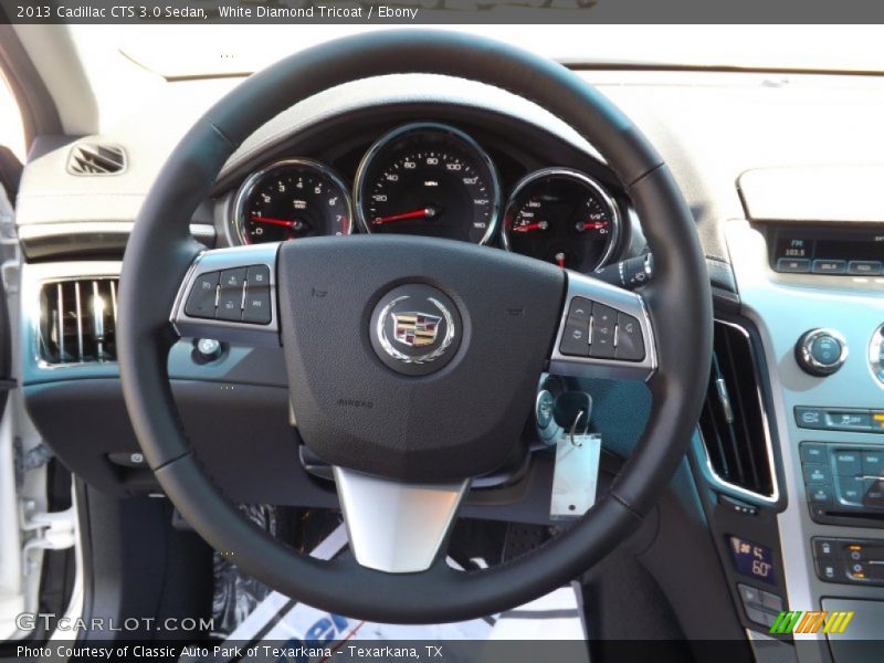 White Diamond Tricoat / Ebony 2013 Cadillac CTS 3.0 Sedan