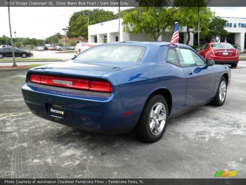 Deep Water Blue Pearl / Dark Slate Gray 2010 Dodge Challenger SE