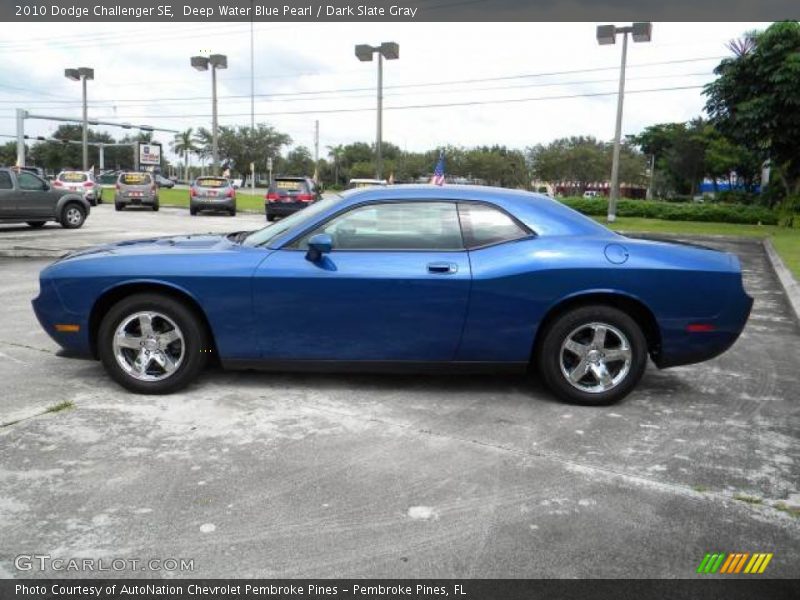 Deep Water Blue Pearl / Dark Slate Gray 2010 Dodge Challenger SE