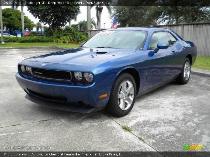 Deep Water Blue Pearl / Dark Slate Gray 2010 Dodge Challenger SE
