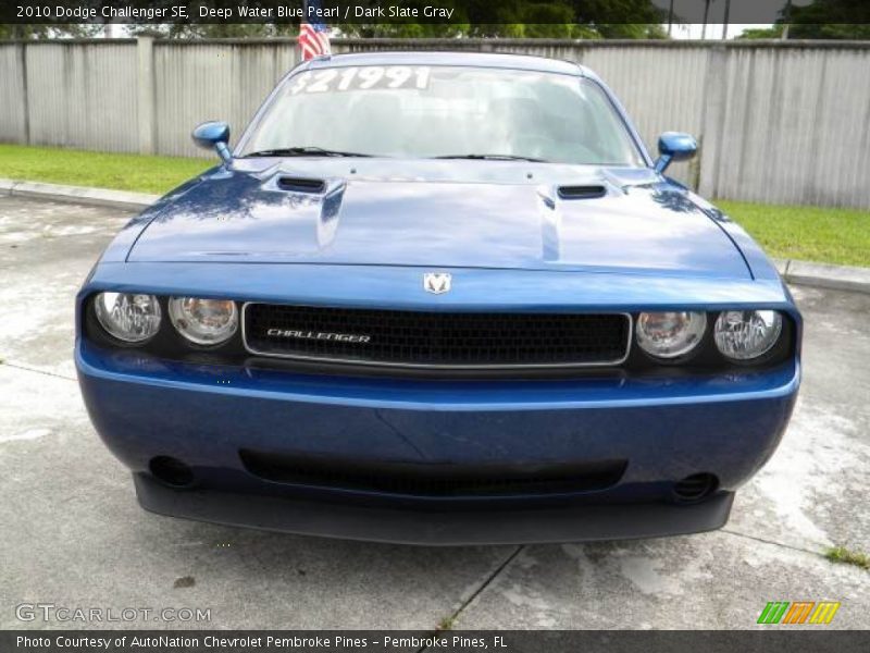 Deep Water Blue Pearl / Dark Slate Gray 2010 Dodge Challenger SE