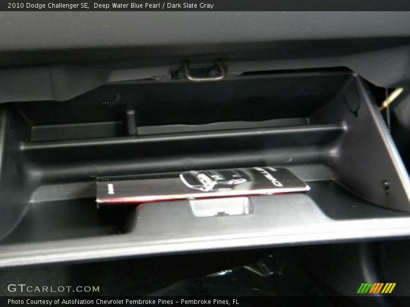 Deep Water Blue Pearl / Dark Slate Gray 2010 Dodge Challenger SE