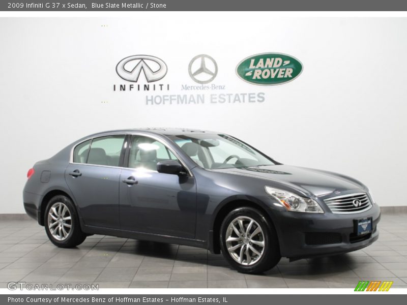 Blue Slate Metallic / Stone 2009 Infiniti G 37 x Sedan