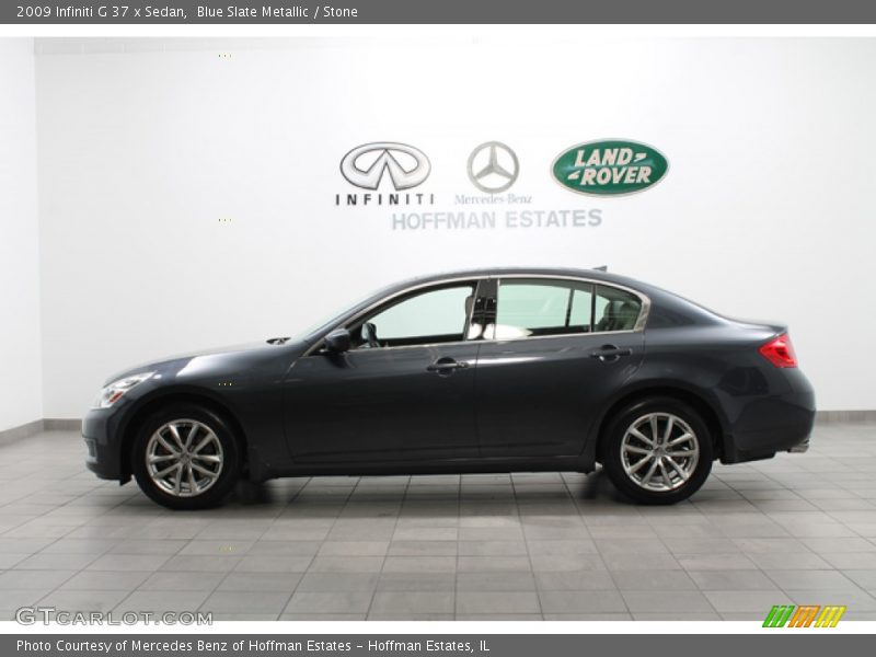 Blue Slate Metallic / Stone 2009 Infiniti G 37 x Sedan