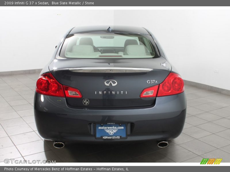 Blue Slate Metallic / Stone 2009 Infiniti G 37 x Sedan