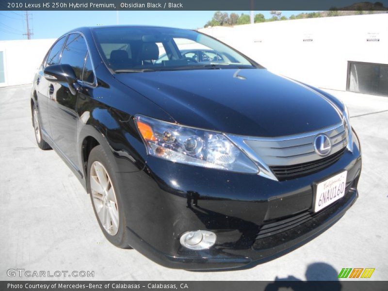 Obsidian Black / Black 2010 Lexus HS 250h Hybrid Premium