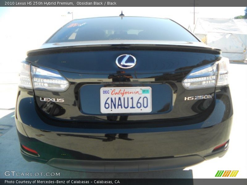 Obsidian Black / Black 2010 Lexus HS 250h Hybrid Premium