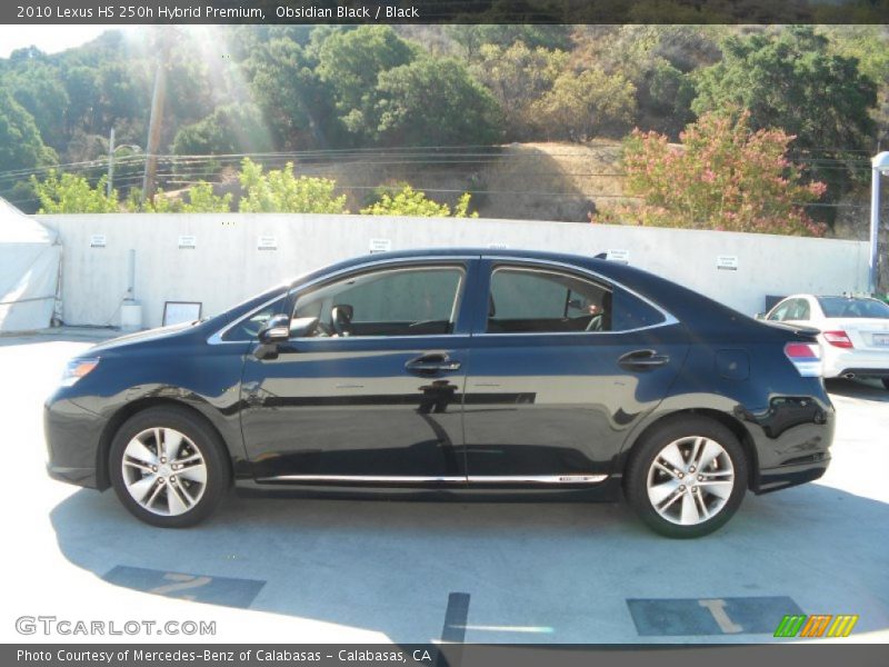Obsidian Black / Black 2010 Lexus HS 250h Hybrid Premium