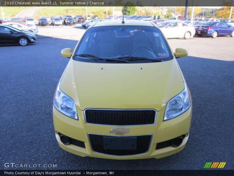 Summer Yellow / Charcoal 2010 Chevrolet Aveo Aveo5 LS