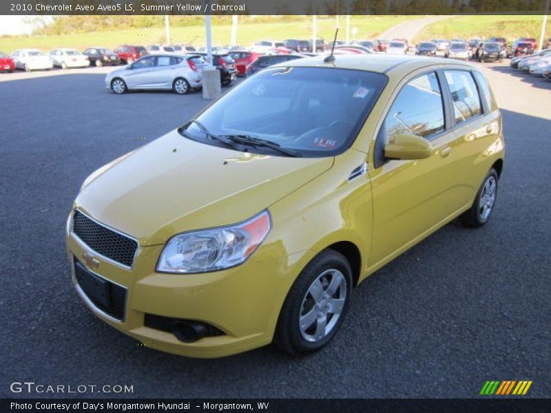 Summer Yellow / Charcoal 2010 Chevrolet Aveo Aveo5 LS