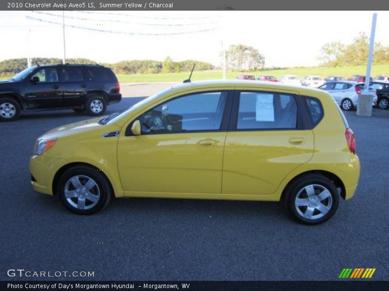 Summer Yellow / Charcoal 2010 Chevrolet Aveo Aveo5 LS