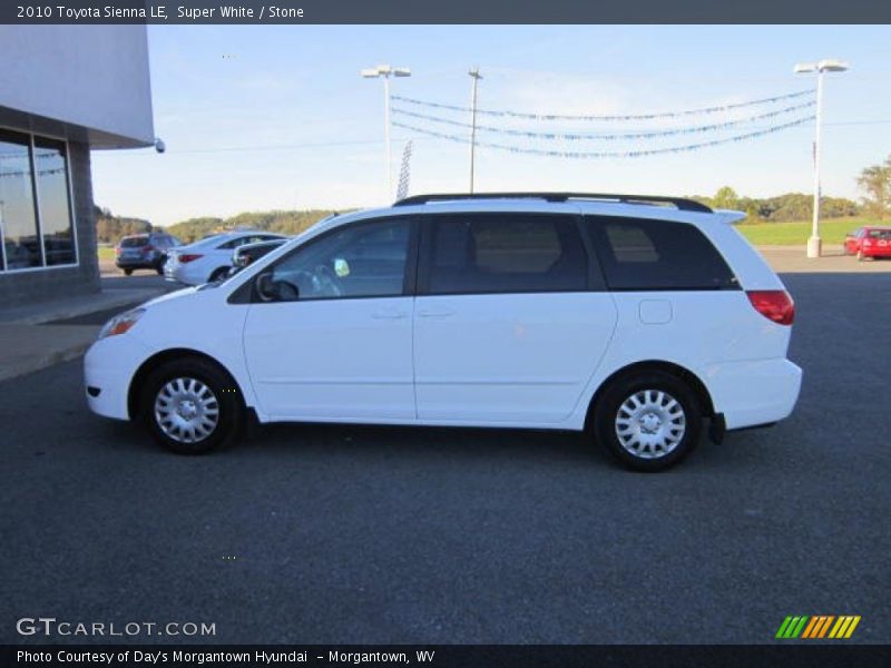 Super White / Stone 2010 Toyota Sienna LE
