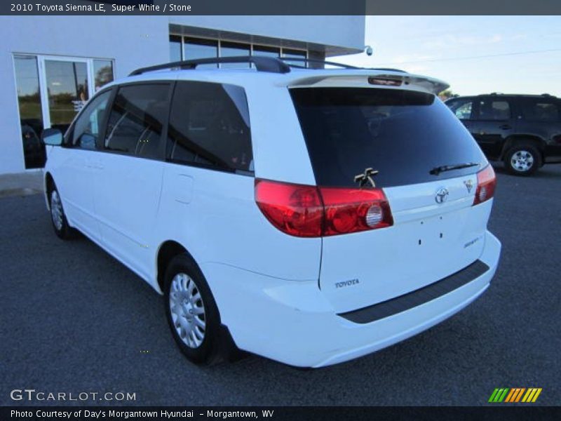 Super White / Stone 2010 Toyota Sienna LE