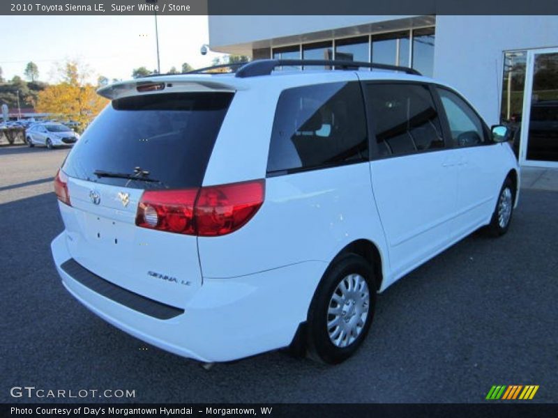 Super White / Stone 2010 Toyota Sienna LE