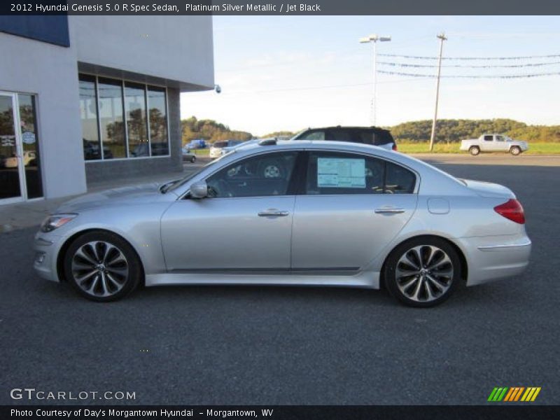 Platinum Silver Metallic / Jet Black 2012 Hyundai Genesis 5.0 R Spec Sedan