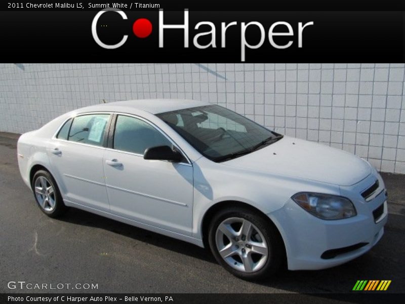 Summit White / Titanium 2011 Chevrolet Malibu LS