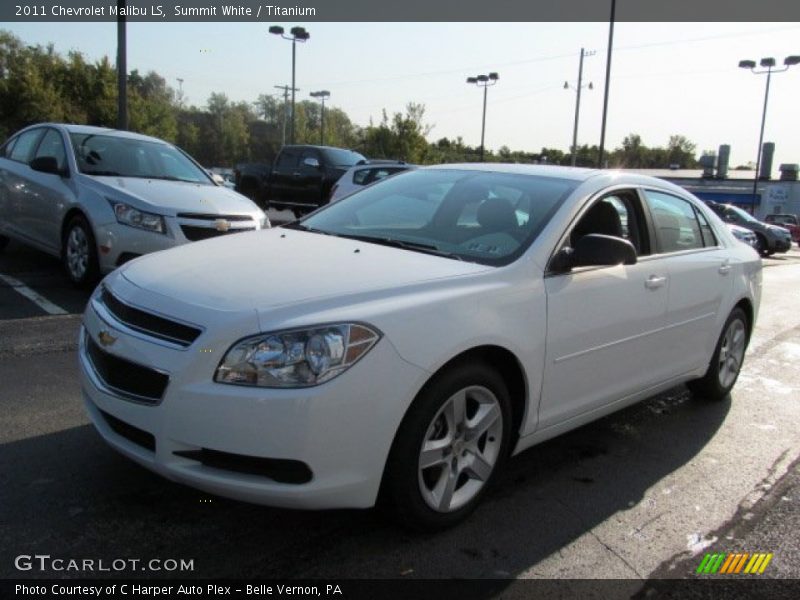 Summit White / Titanium 2011 Chevrolet Malibu LS