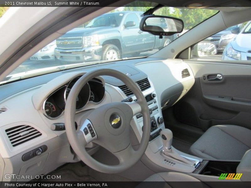 Summit White / Titanium 2011 Chevrolet Malibu LS