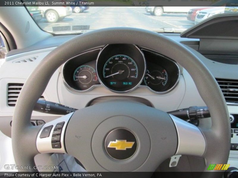 Summit White / Titanium 2011 Chevrolet Malibu LS