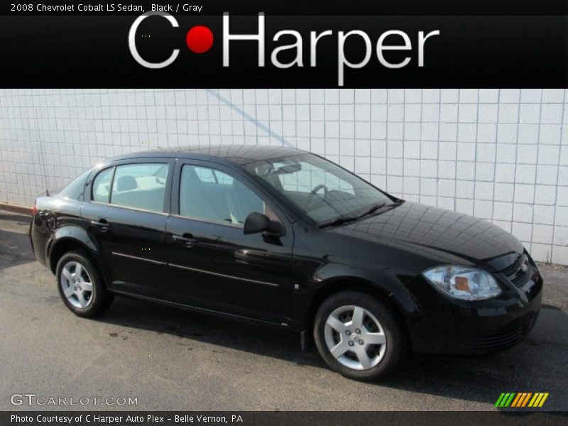 Black / Gray 2008 Chevrolet Cobalt LS Sedan