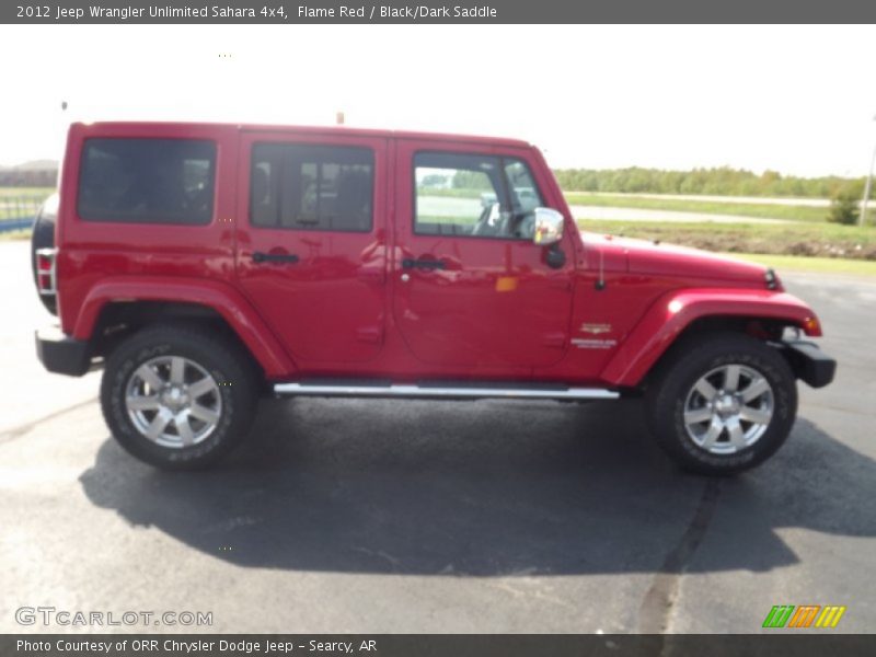 Flame Red / Black/Dark Saddle 2012 Jeep Wrangler Unlimited Sahara 4x4
