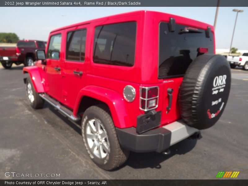 Flame Red / Black/Dark Saddle 2012 Jeep Wrangler Unlimited Sahara 4x4