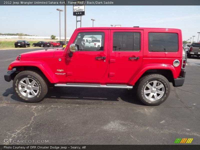 Flame Red / Black/Dark Saddle 2012 Jeep Wrangler Unlimited Sahara 4x4