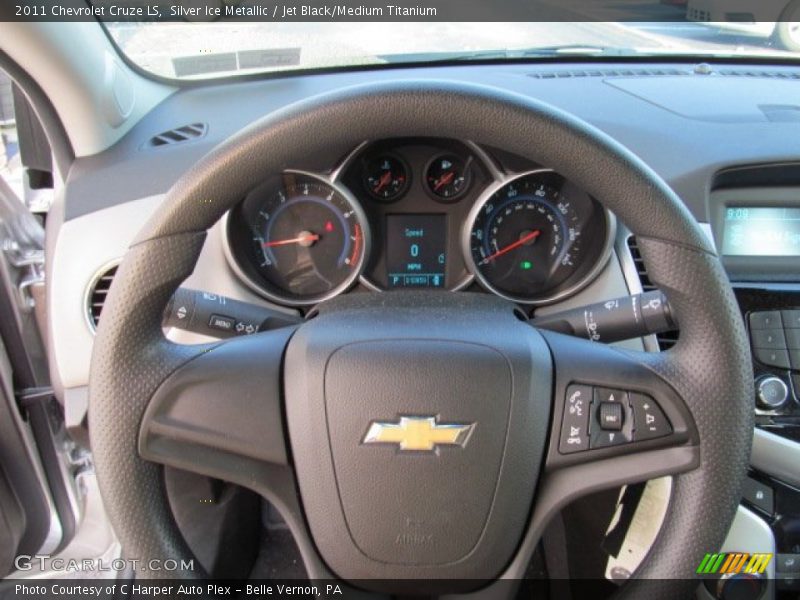 Silver Ice Metallic / Jet Black/Medium Titanium 2011 Chevrolet Cruze LS