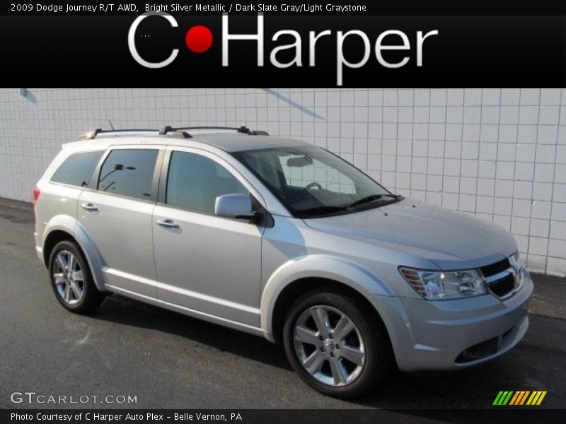 Bright Silver Metallic / Dark Slate Gray/Light Graystone 2009 Dodge Journey R/T AWD